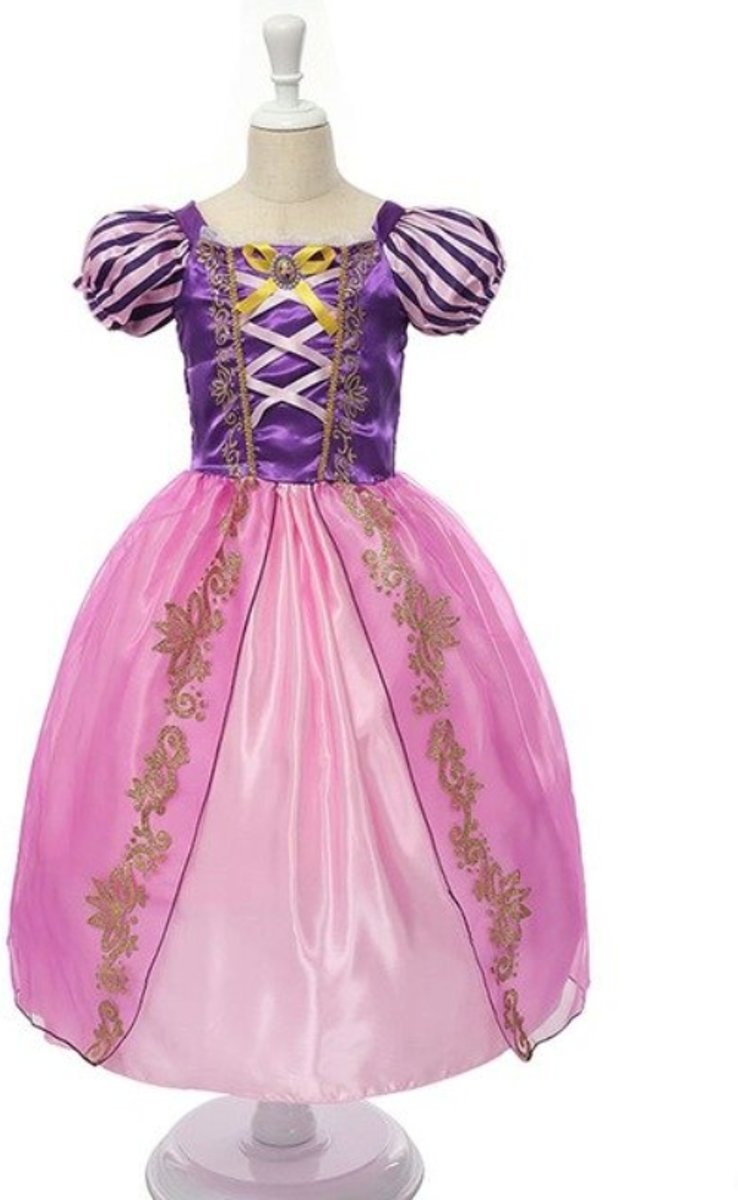 Rapunzel Jurk - Jurk voor Meisjes -  Prinsessen - Verkleedkleding - Kinderkostuum - 3-4 jaar - 98-104 - Dress Up - Verkleden