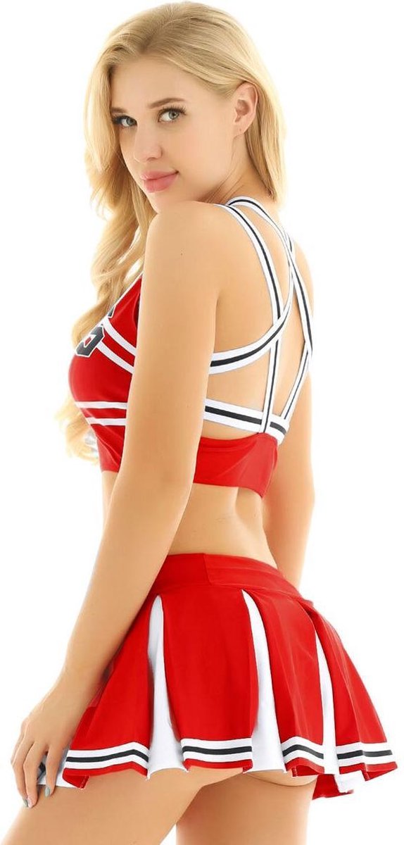 WiseGoods Premium Cheerleader Kostuum Dames - Meiden - Carnaval - Carnavalskleding - Halloween - Verkleedkleren Volwassenen - M/L