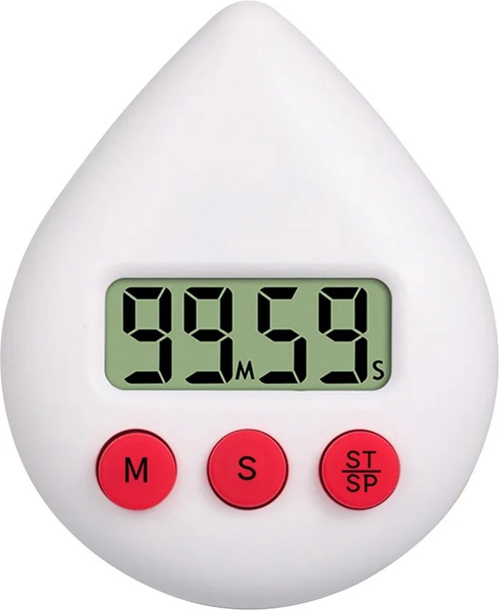   Premium Douchetimer Met Magneet - Douche Timer Waterdicht - Alarm Waterproof - Alarmklok Badkamer -   - Wit