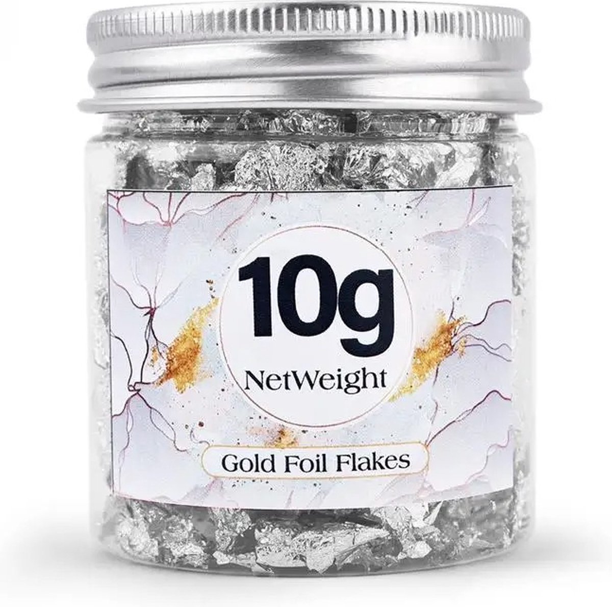   Premium Folie Vlokken Bladgoud - Kaarsen Maken - DIY Kaars - Hobby Accessoires - Glitter - Decoratie - Zilver 10Gram