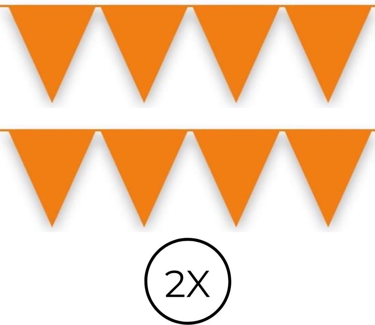 2x Vlaggenlijn oranje EK/WK 10 meter Duo pack