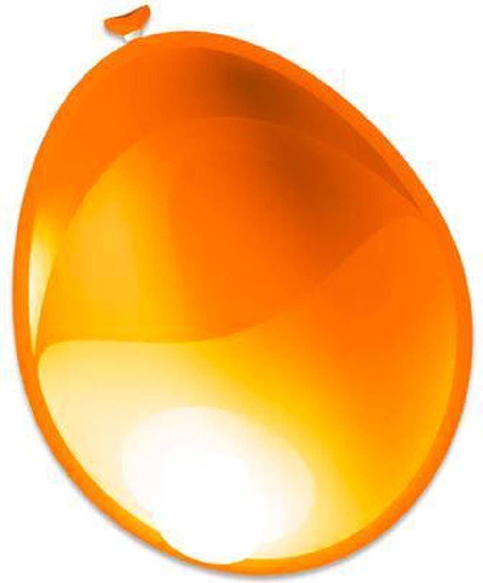 Ballonnen metallic oranje (Ø30cm, 50st)