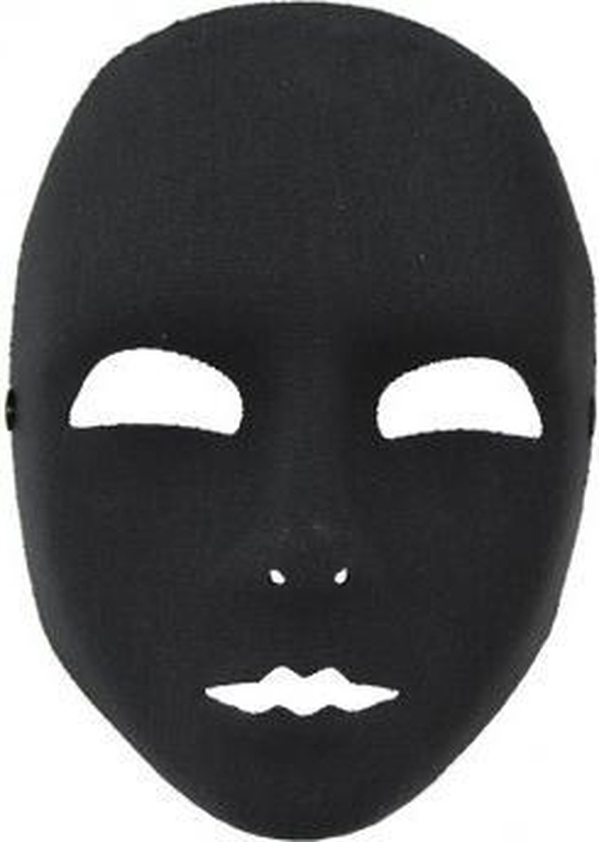 Masker zwart luxe one size