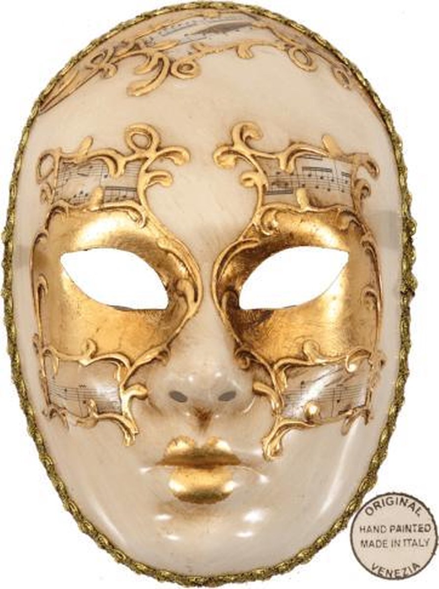 Venetiaans dames masker Gesso Sinfonia goud