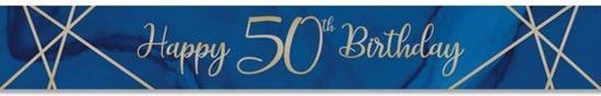 Witbaard Banner 50 Verjaardag 274 Cm Blauw/goud