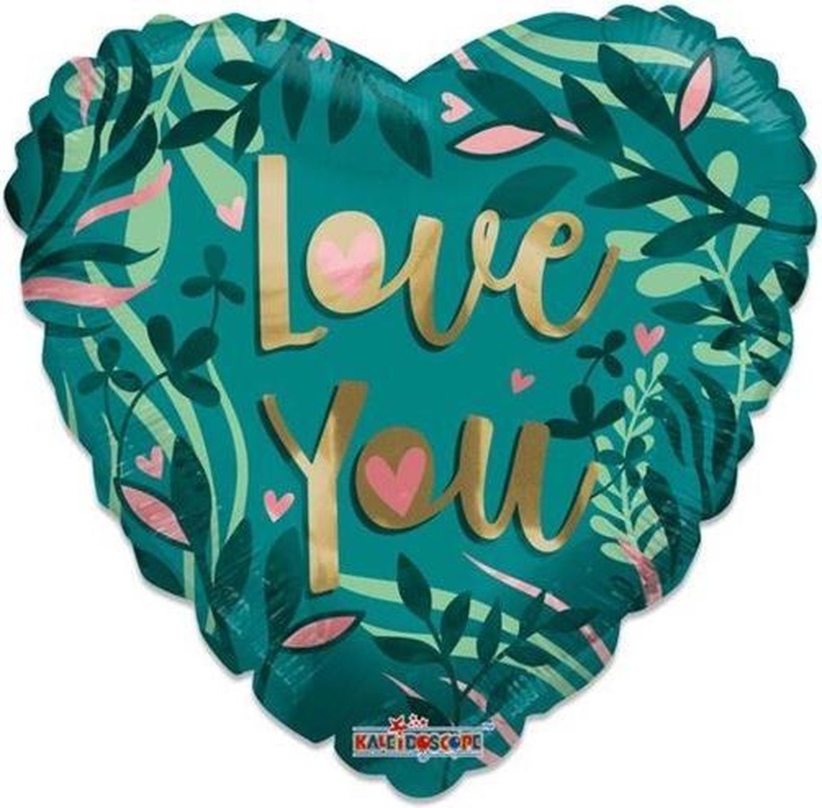 Witbaard Folieballon Eco Love 46 Cm Groen/goud