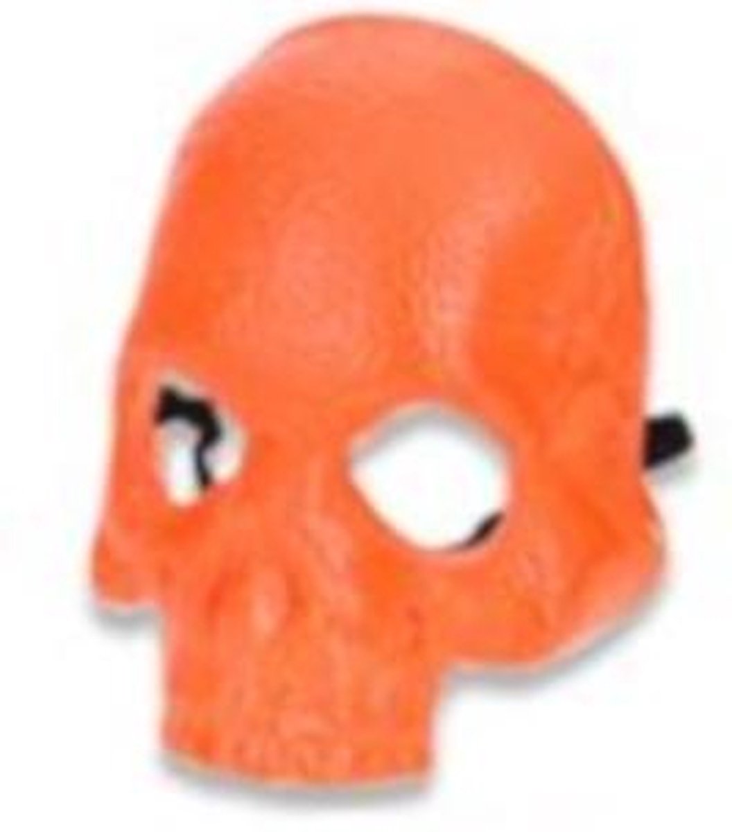 Witbaard Gezichtsmasker Schedel Neon One-size Oranje