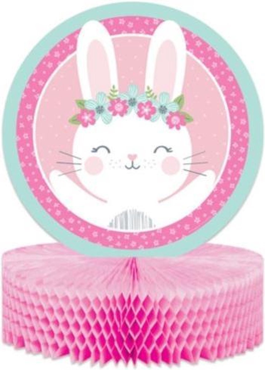 Witbaard Honingraat Birthday Bunny Karton/papier 31 Cm Roze