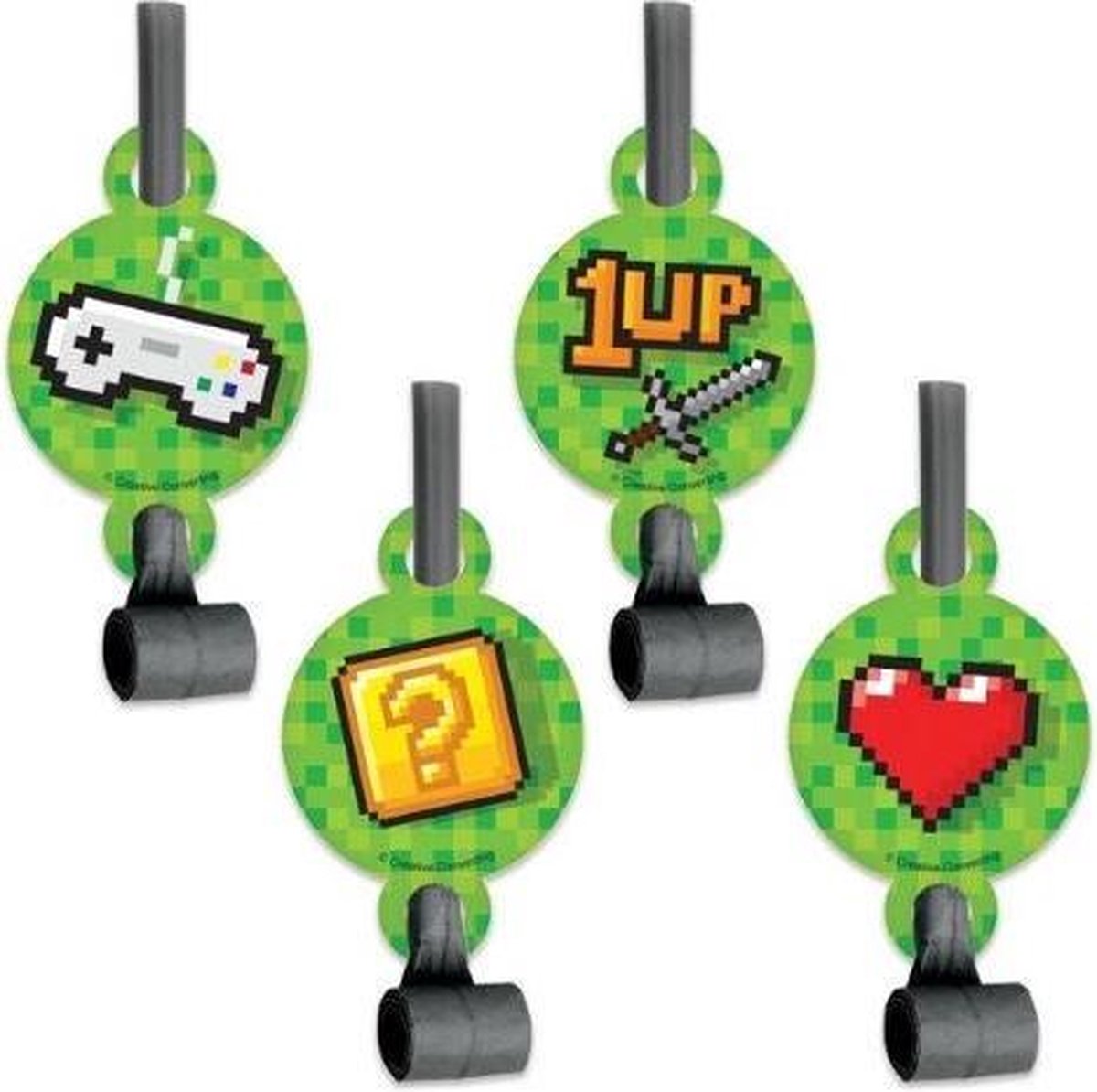 Witbaard Roltongen Gaming Party Junior 14 Cm Groen 8 Stuks