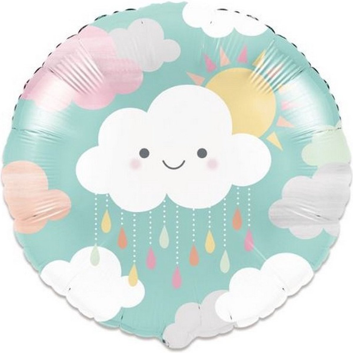 ballon Sunshine Baby junior 46 cm folie mintgroen