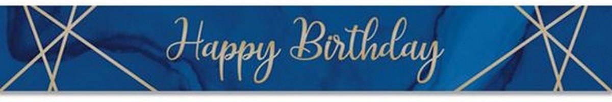 banner hbd  274 cm folie blauw/goud