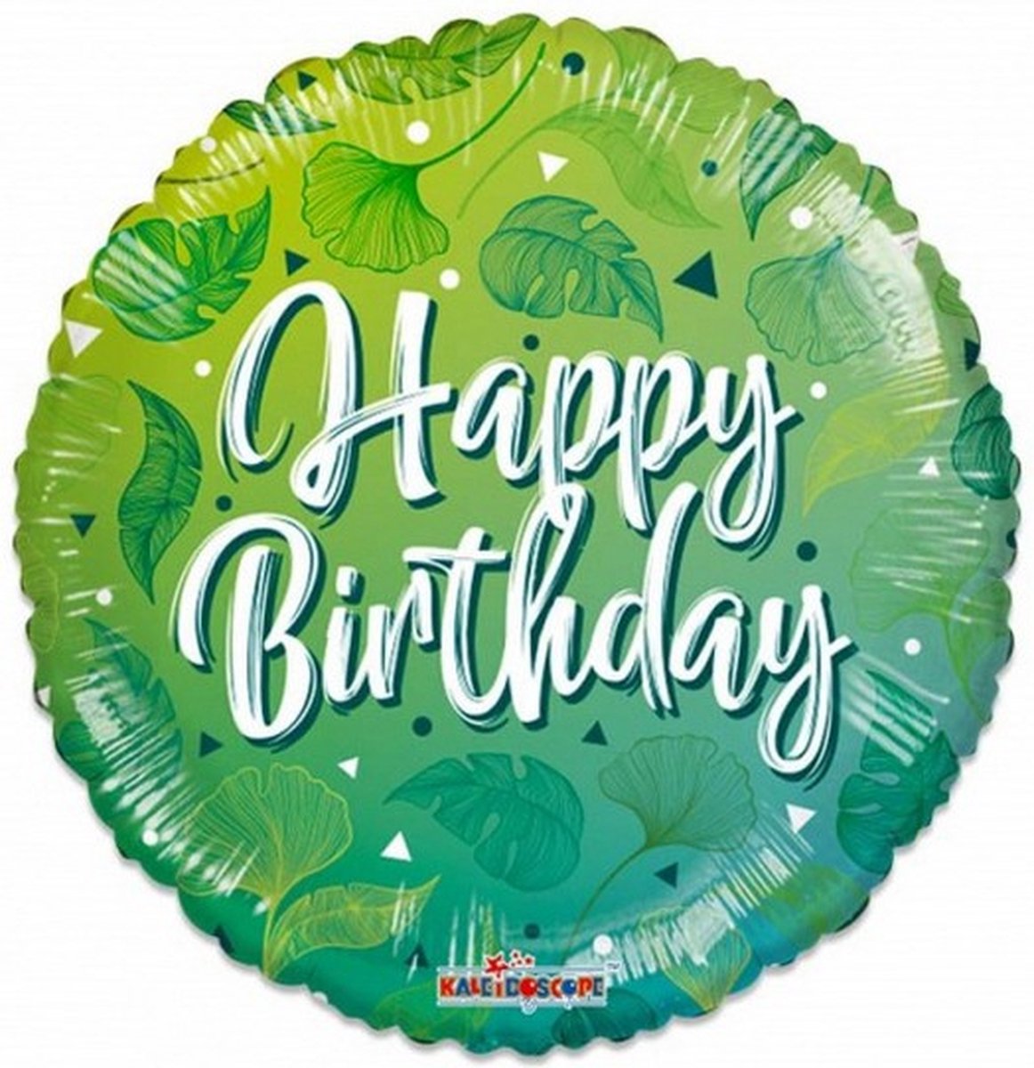 folieballon Eco birthday 46 cm groen