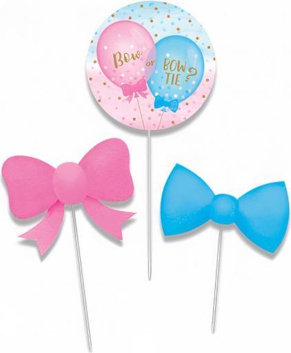 fotodecoraties gender reveal karton 3 stuks