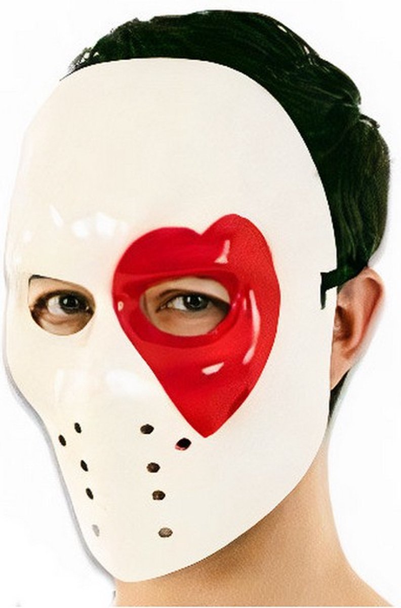 gezichtsmasker Poker harten ABS wit one-size