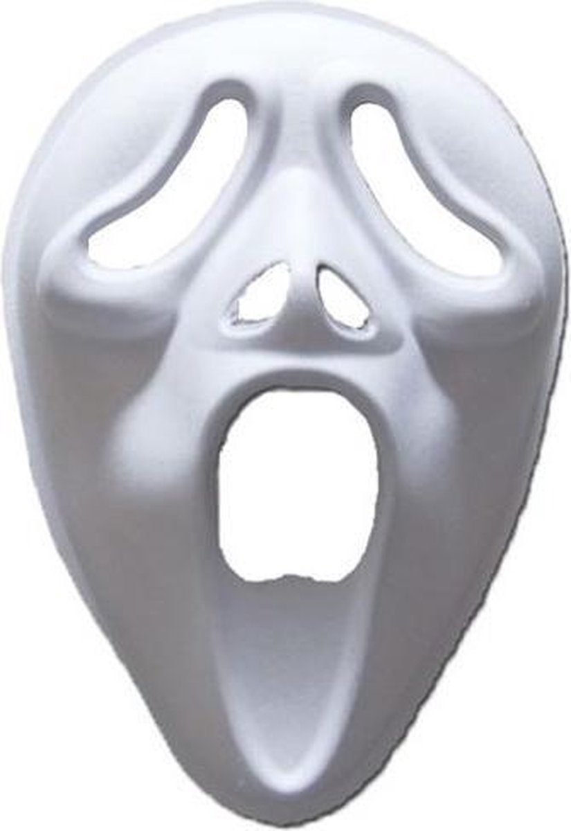 gezichtsmasker Screamer papier-mach√© wit one-size