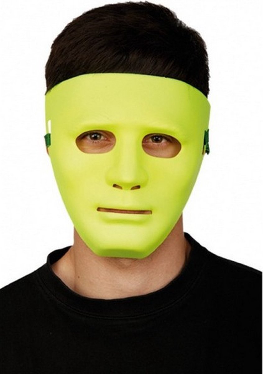 gezichtsmasker neon geel one-size