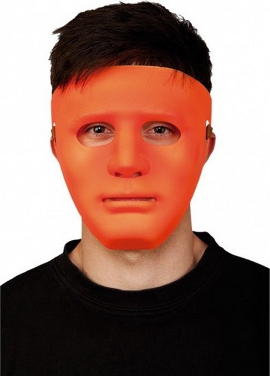 gezichtsmasker neon oranje one-size