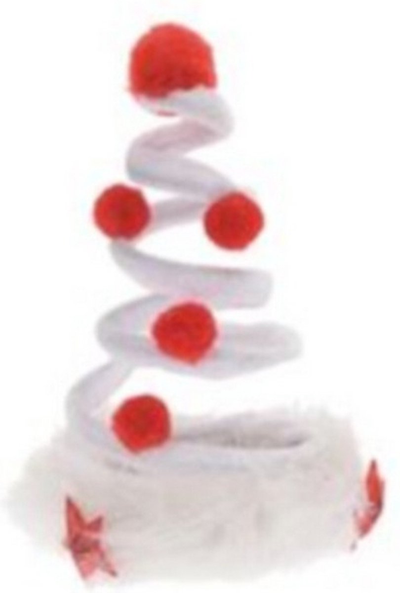 haarclip kerst swirl dames polyester wit/rood