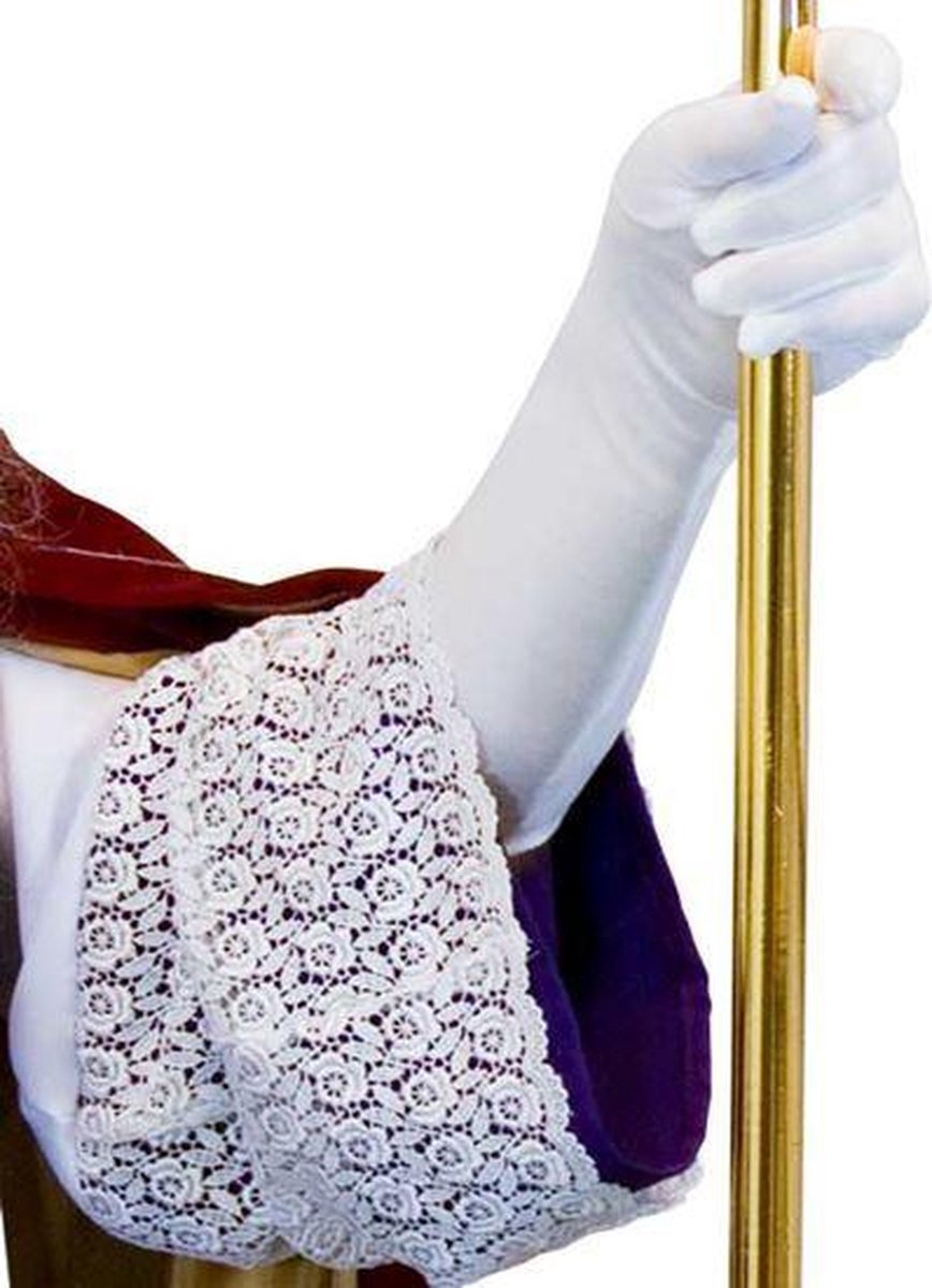 handachoenen Sinterklaas luxe 40 cm katoen wit maat S