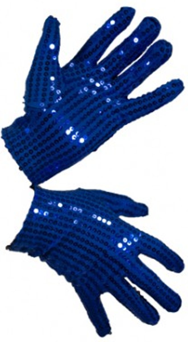 handschoenen paillet kort - blauw