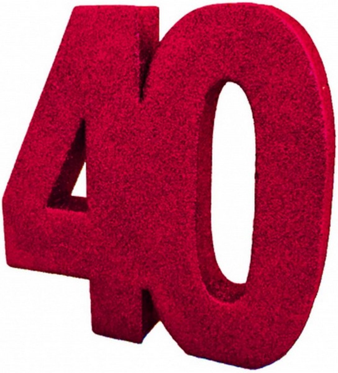 tafeldecoratie 40 jaar 20 cm glitter rood