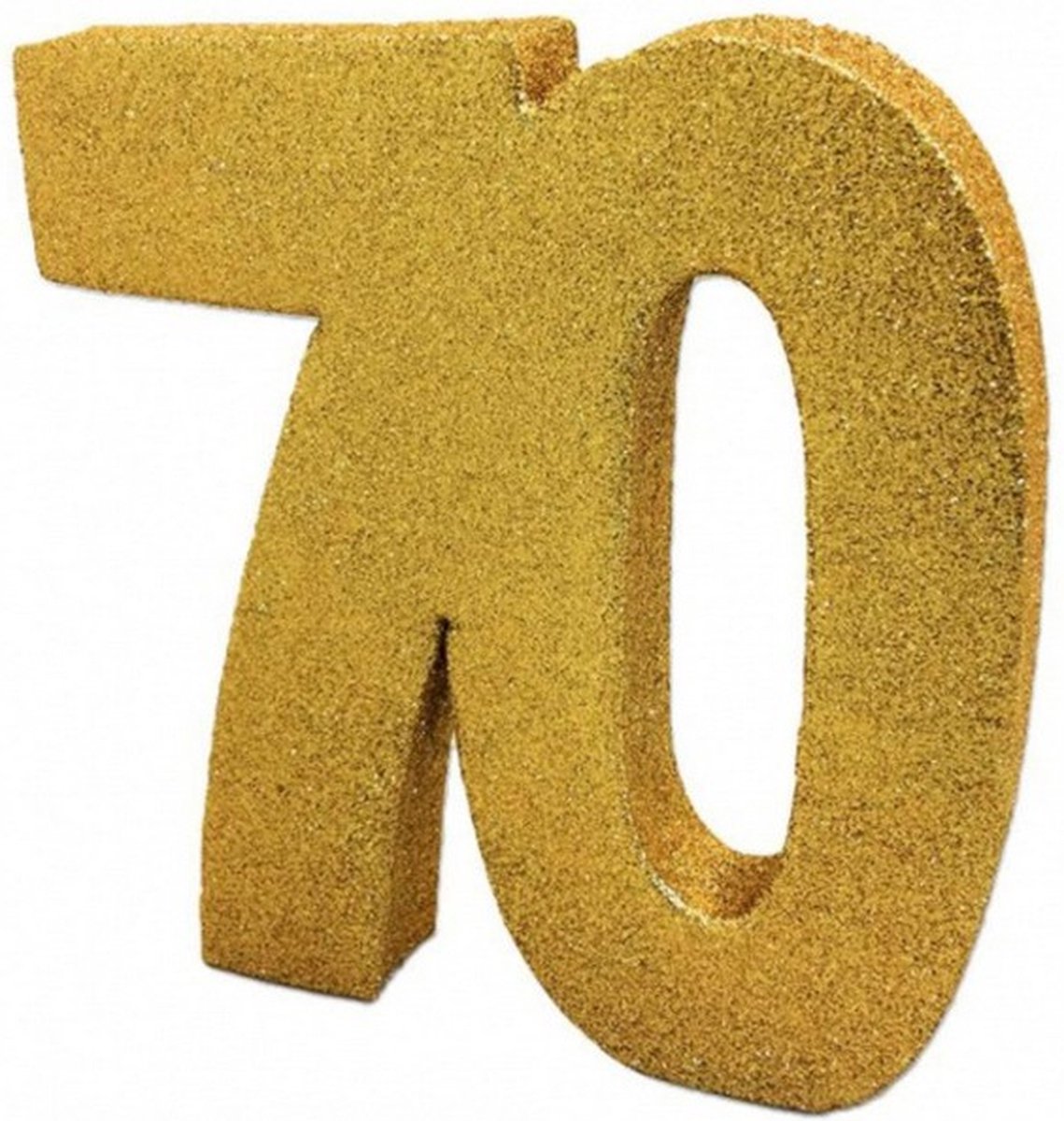 tafeldecoratie 70 jaar 20 cm glitter goud