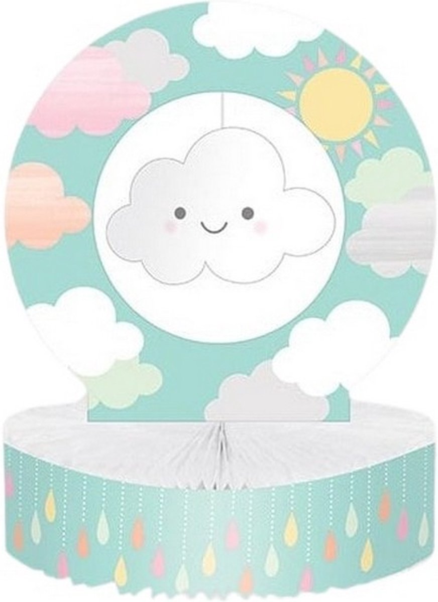 wolkenstandaard Sunshine Baby 23 x 31 cm mintgroen