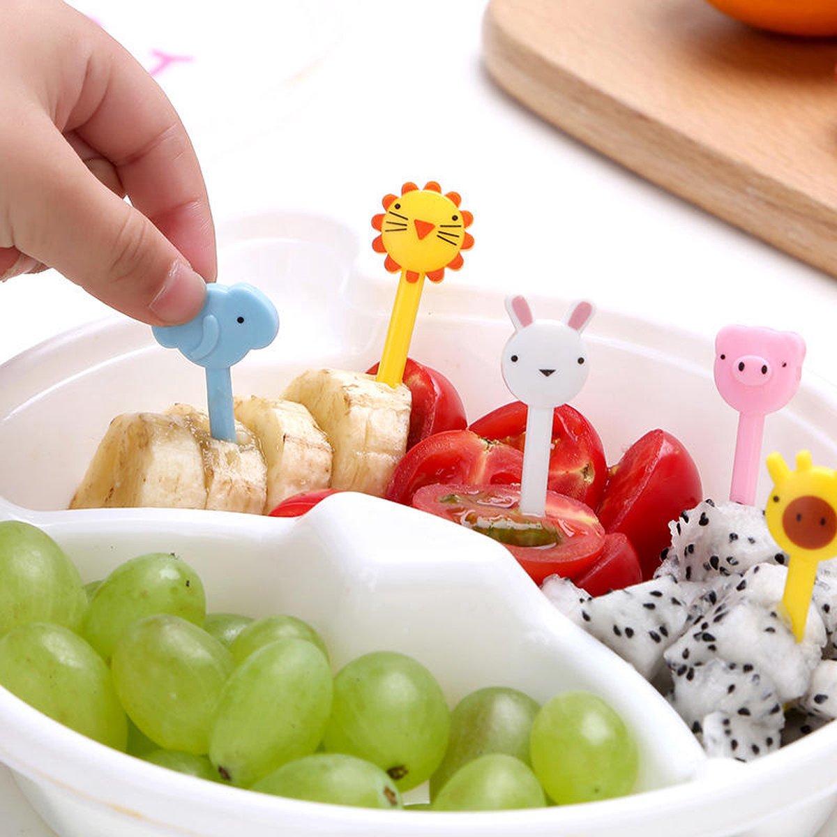 Without Lemon - Bento Mini Prikkers - Fruit Vorkjes - Cake Decoratie -  s - Kinderen - Lunchbox - Verjaardag - Feest - Set van 10 - Japans - Animals 1.0 Thema