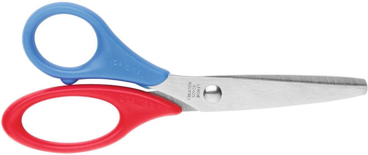 Witte Handwerkschaar Linkshandig Junior 13 Cm Rood/blauw