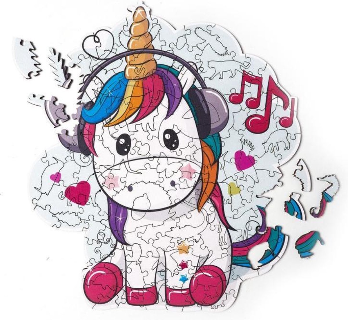 HOUTEN 3D PUZZEL - MUSICAL UNICORN - WIZARDI