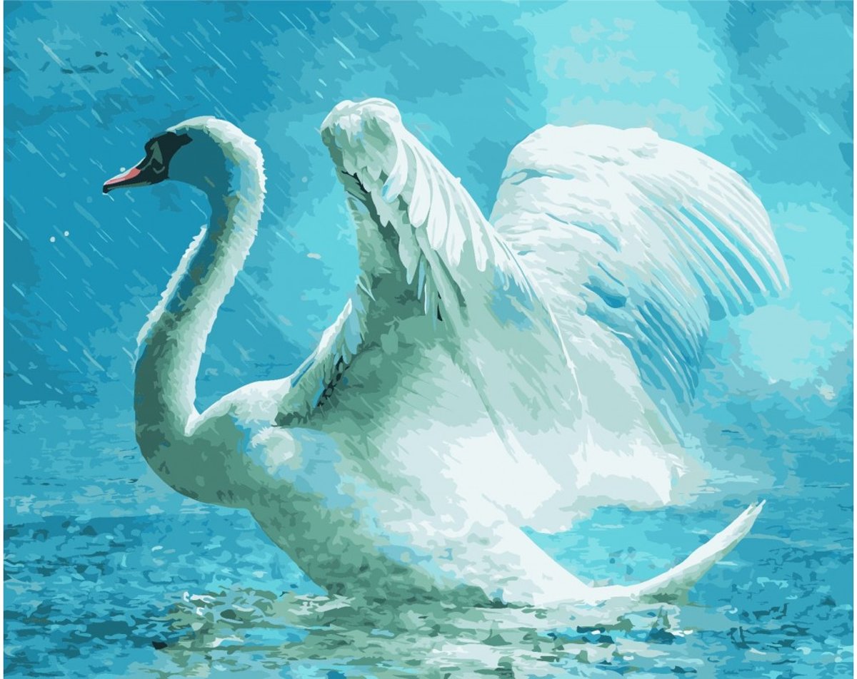 Painting by Numbers Kit White Swan 40x50 cm