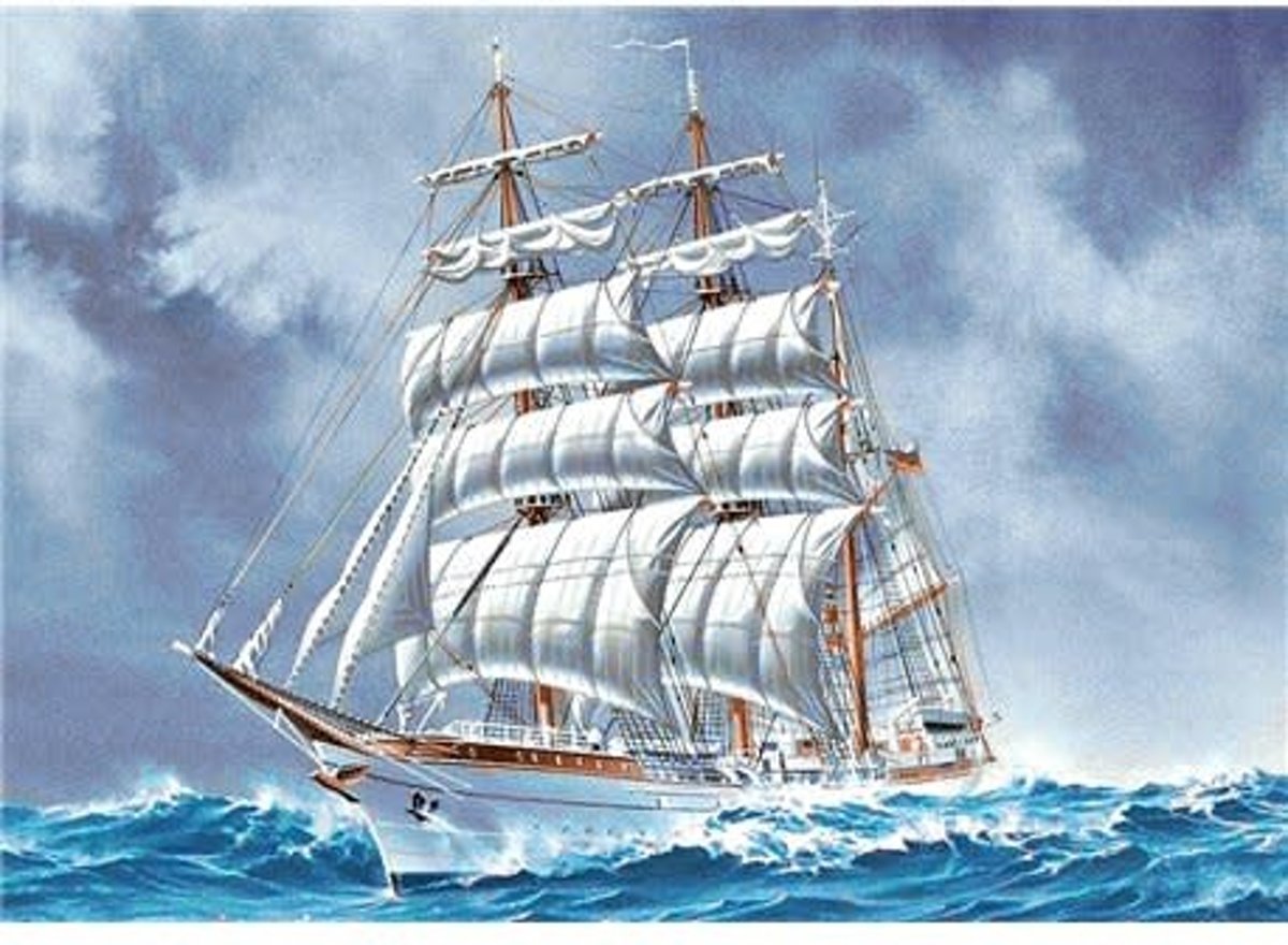 Wizardi Dia paint WD226 - Sailing ship 38x27 cm