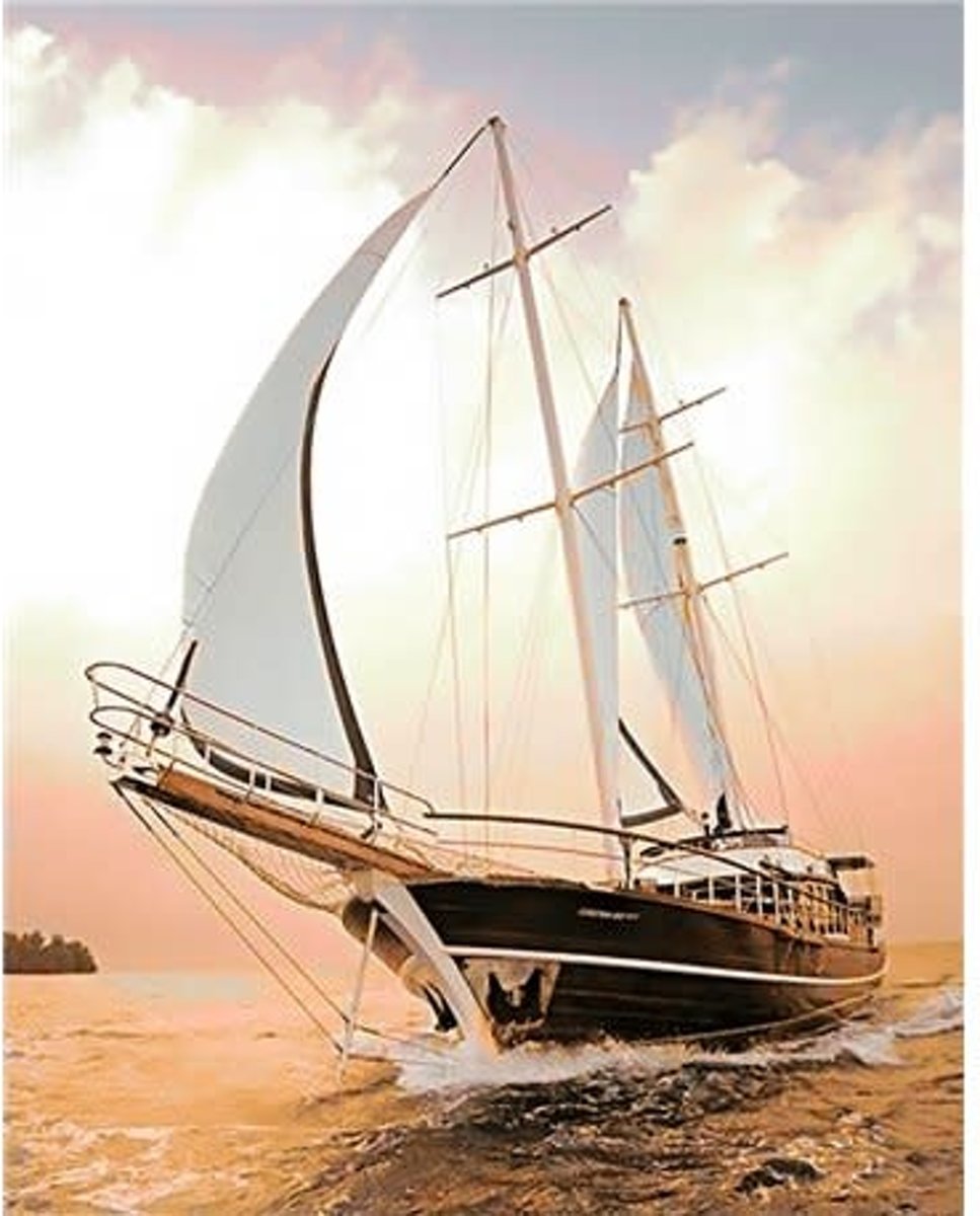 Wizardi Dia paint WD227 - Yacht 38x48 cm