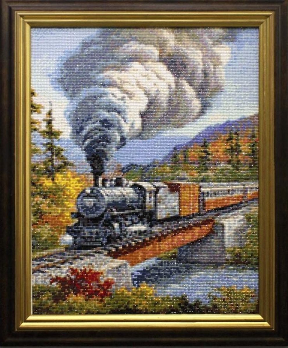 Wizardi Diamond Painting - WD098 - Trian Crossing 38 x 48 cm