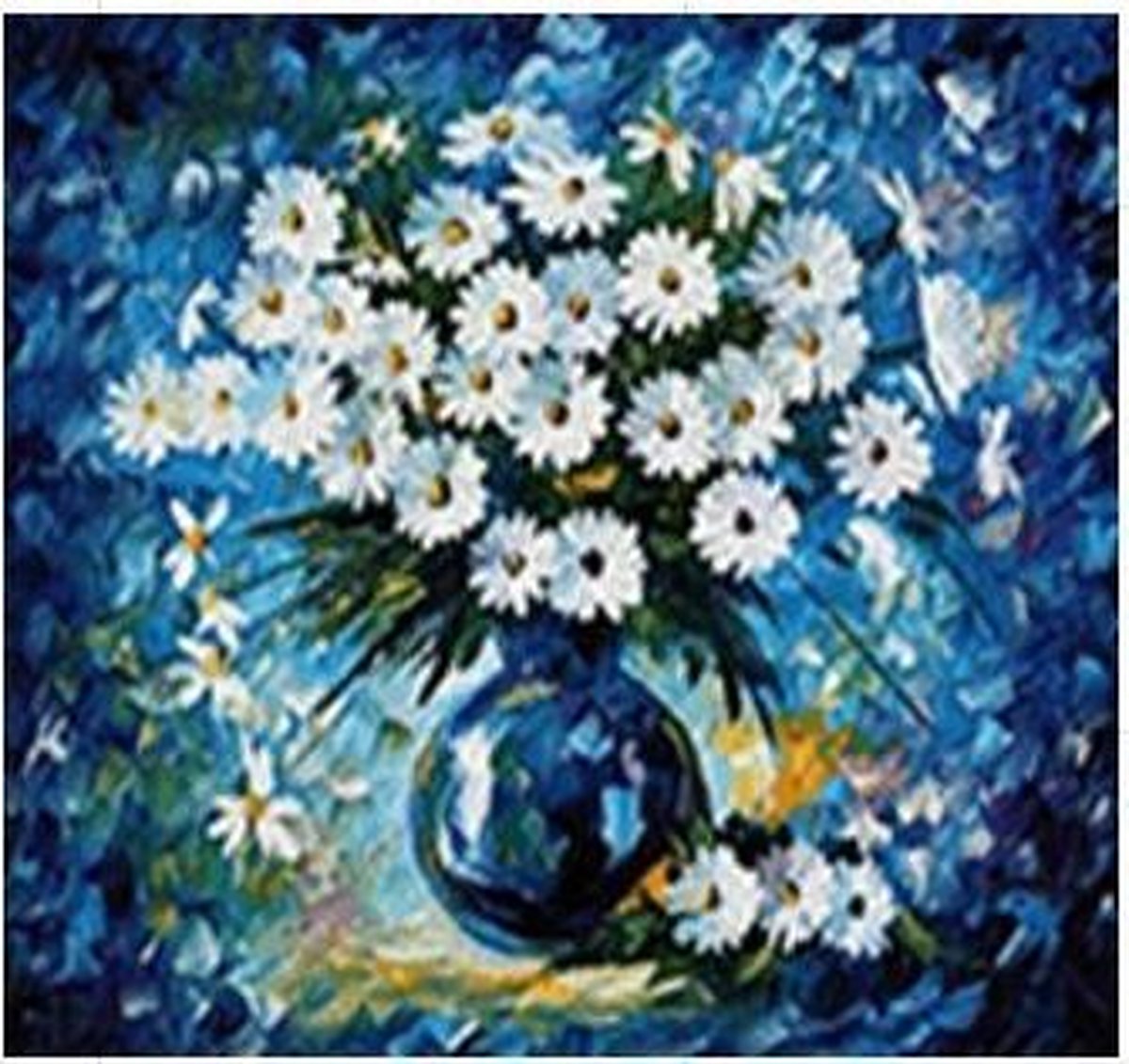 Wizardi Diamond Painting Bouquet of daisies 48x38 cm