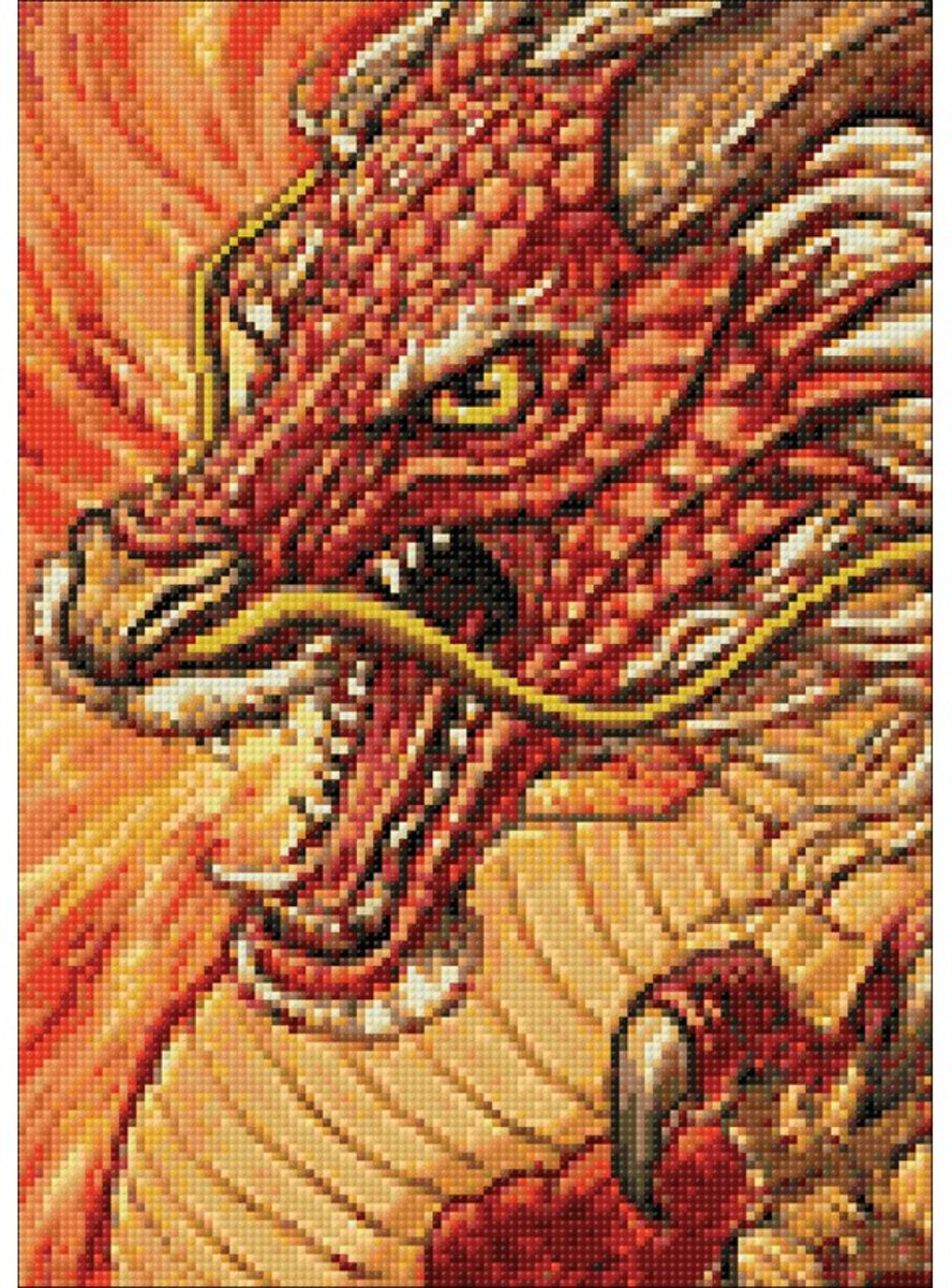 Wizardi Diamond Painting Kit Chinese Dragon WD177