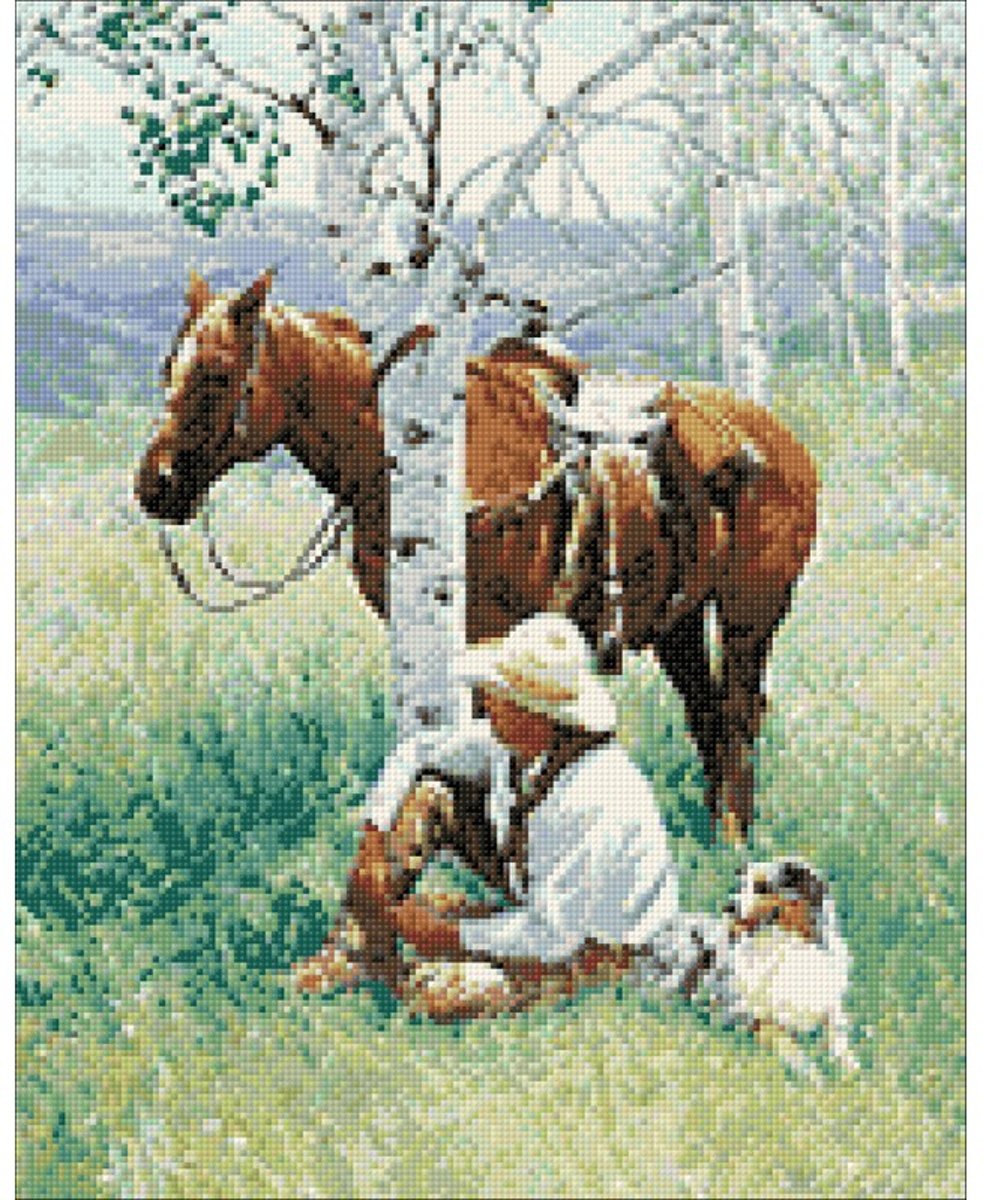 Wizardi Diamond Painting Kit Hunter at Rest WD159