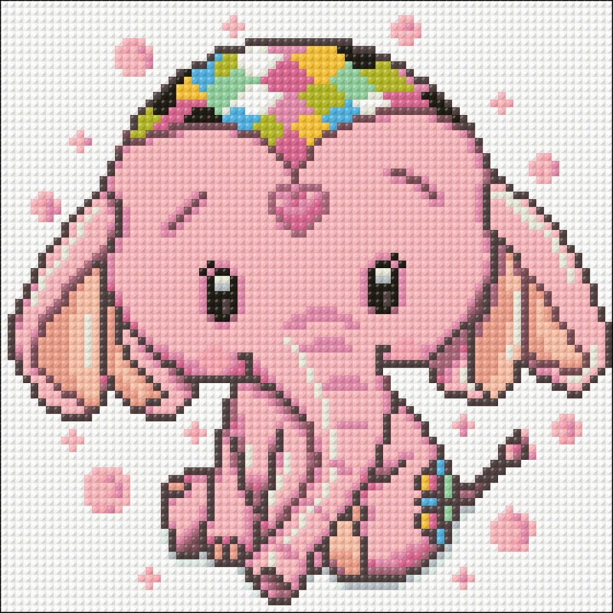   Diamond Painting Kit Pink Elephant WD2480