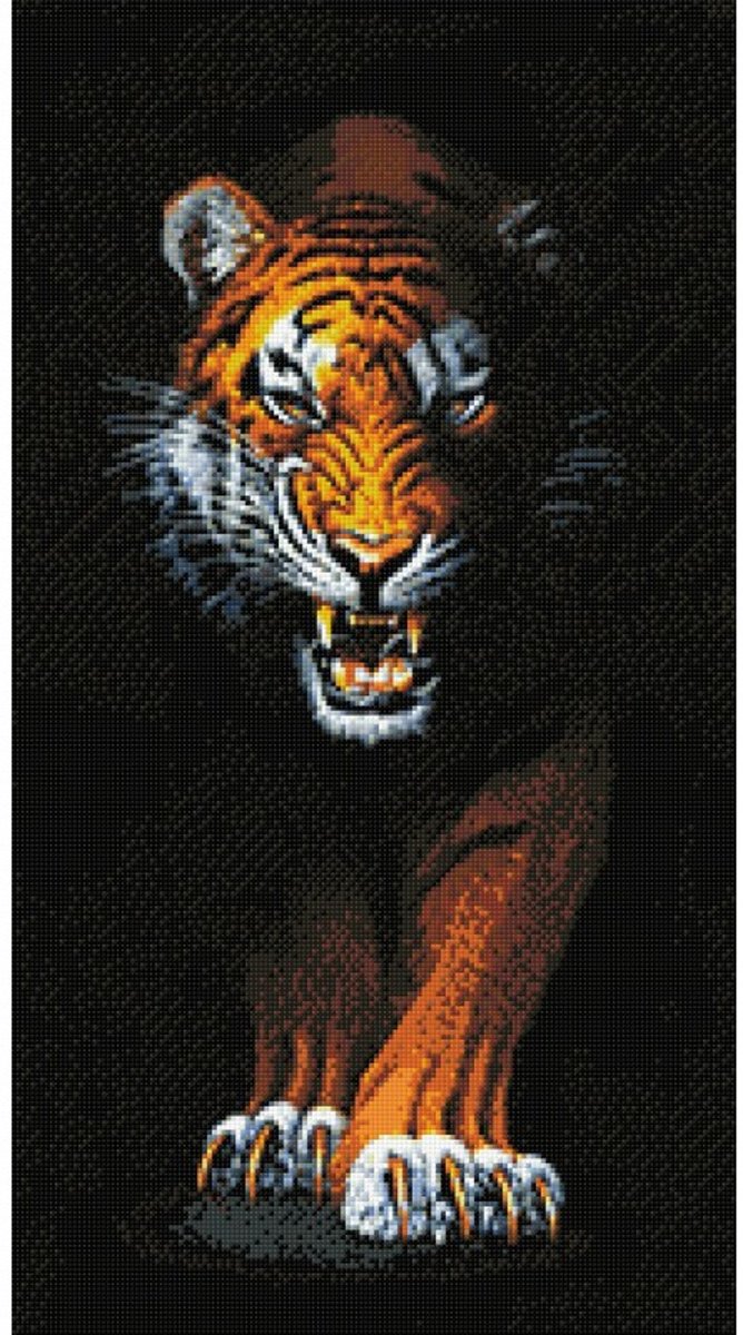 Wizardi Diamond Painting Kit Stalking Tiger WD2408