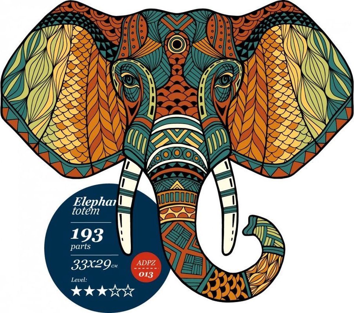 Wizardi Houten Puzzel Elephant Totum