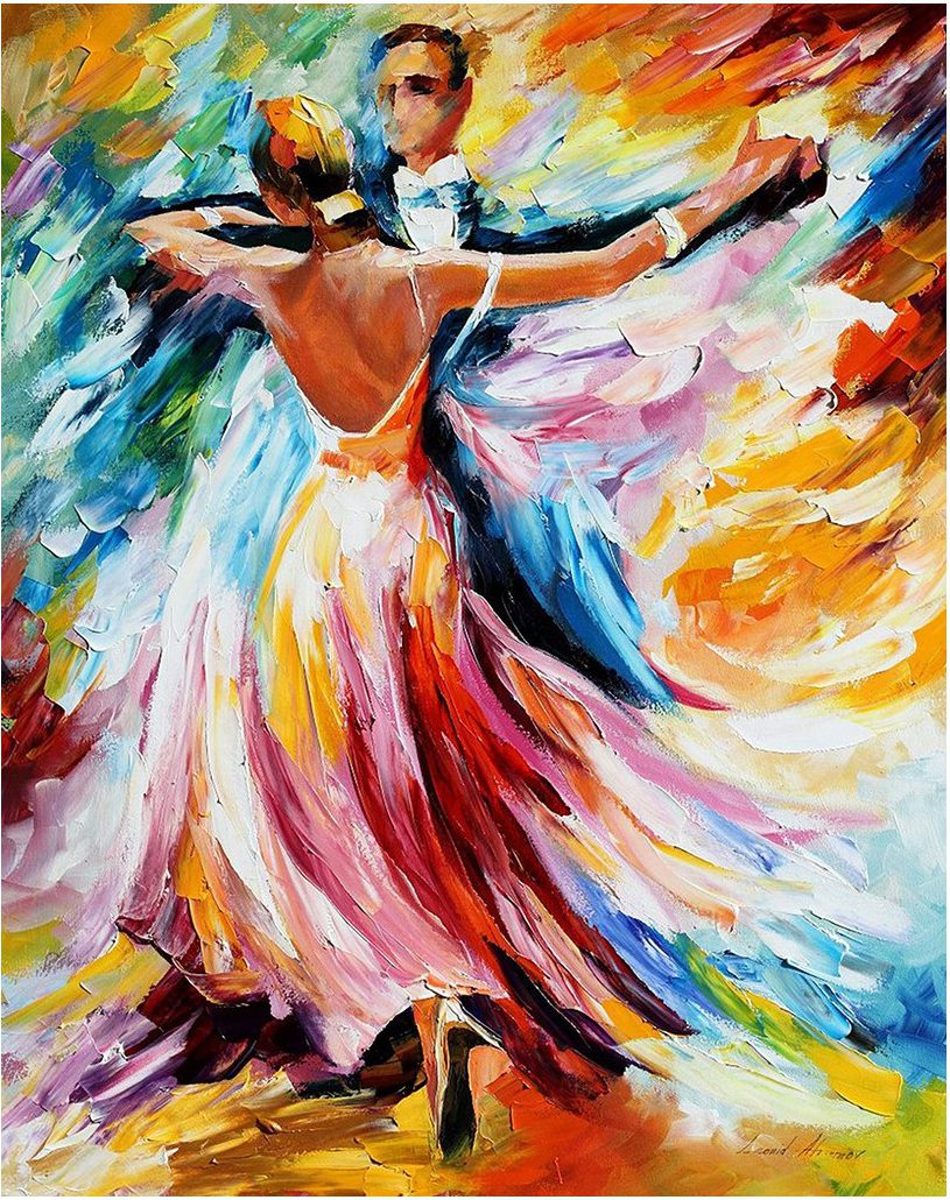 Wizardi diamond painting – Dance of colors – 38 x 48 cm