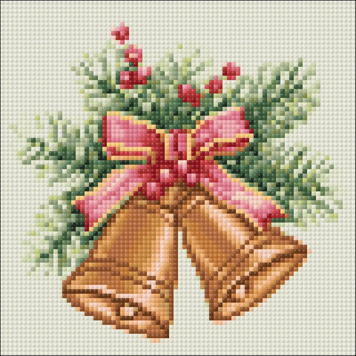   diamond painting – Jingle bells kerstklokken - 20 x 20 cm