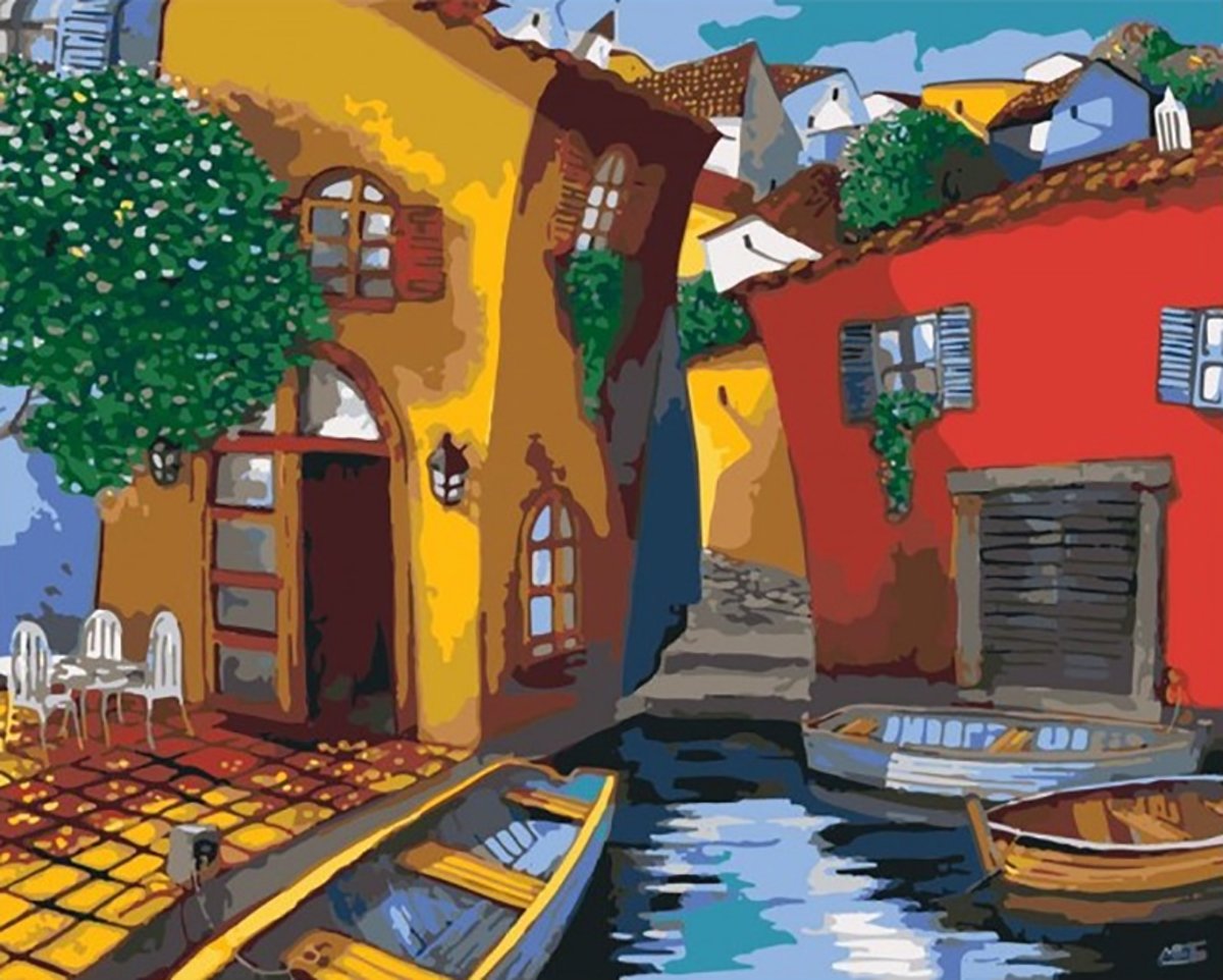 Wizardi schilderen op nummer – Venice Streets – 40 x 50 cm