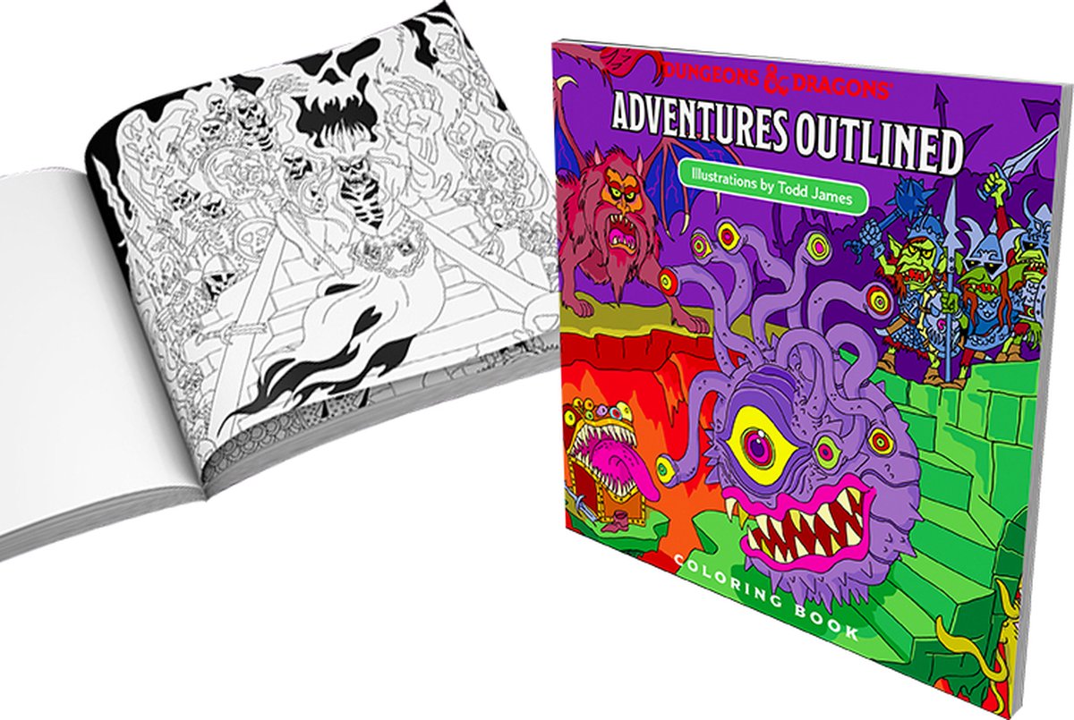 D&D Adventures - Outlined Coloring Book