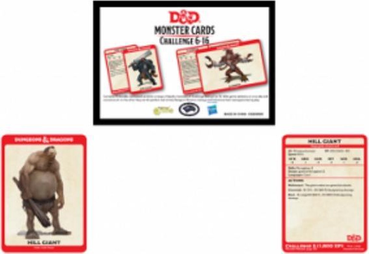 D&D Monster Card Deck Levels 6-16 (74 Cards)