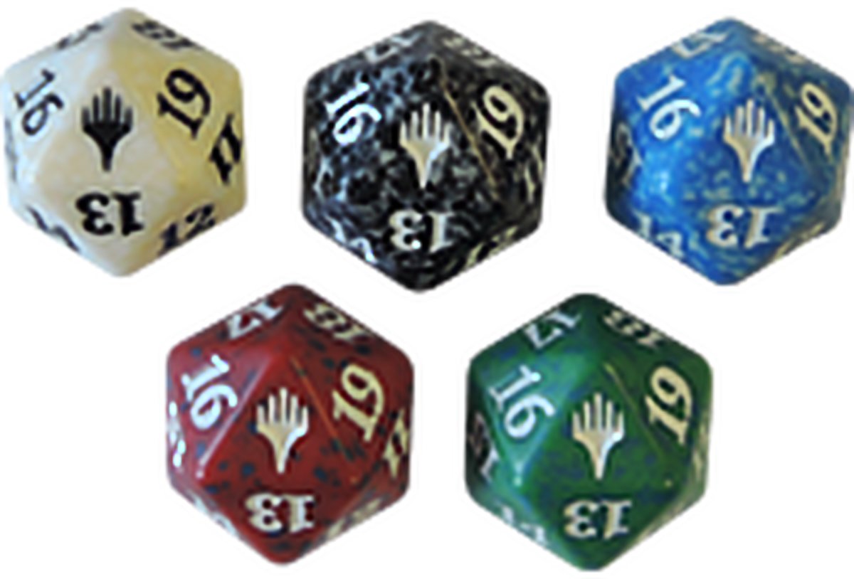 Magic The Gathering Planeswalker Spindown Set Dice D20 (5 Dice)