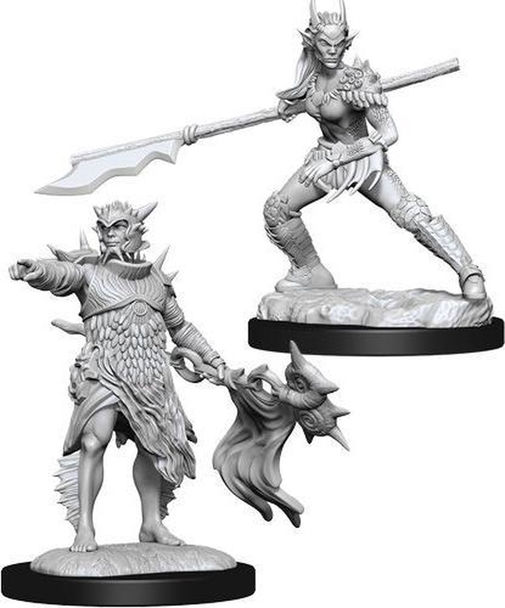 Wizkids: Magic the Gathering -Unpainted Miniatures - Coralhelm Commander and Halimar Wavewatch