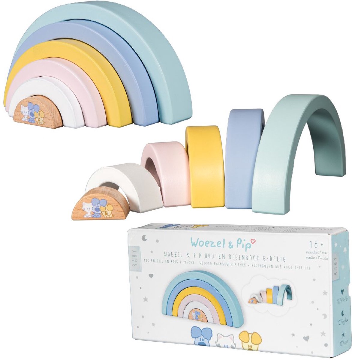 Woezel en Pip Baby Regenboog