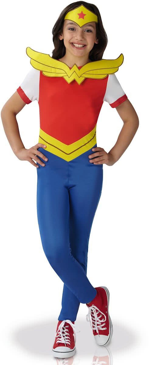 Wonder Woman - Superhero Girls™ kostuum voor meisjes - Verkleedkleding - Maat 122/128