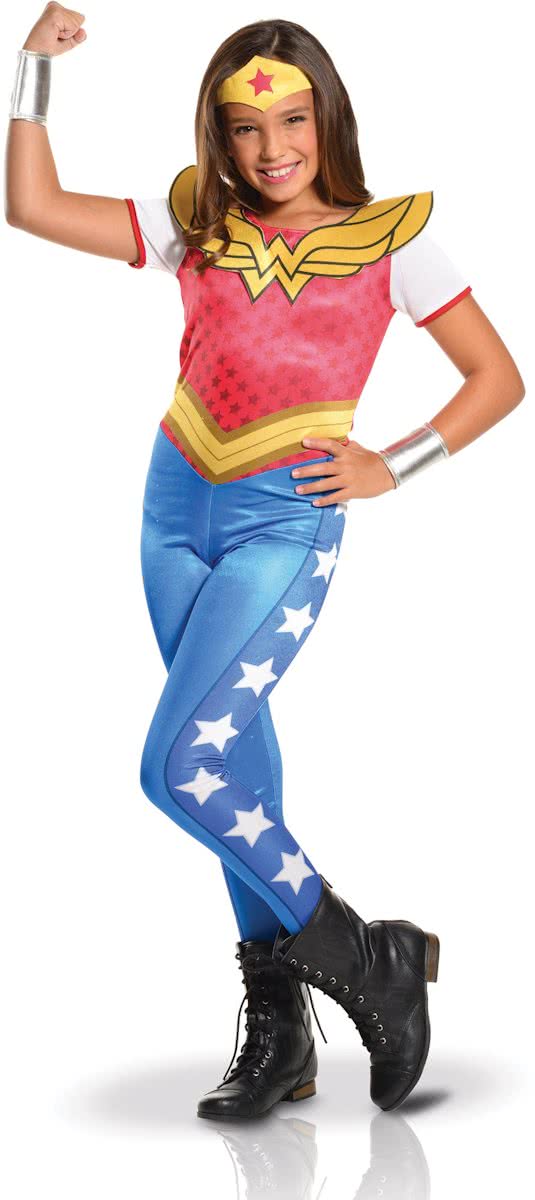 Wonder Woman™ - Superhero Girls™ kostuum voor meisjes - Kinderkostuums - 110/122